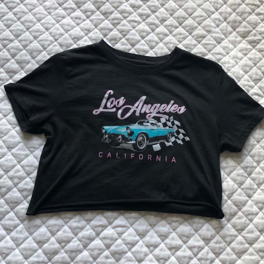 Aero Black Los Angeles Cropped Tee